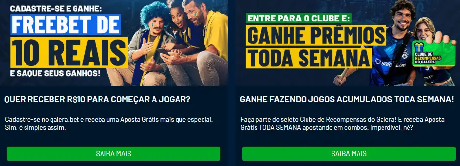 Codigo promocional Galera Bet: Até R$200 em 2023